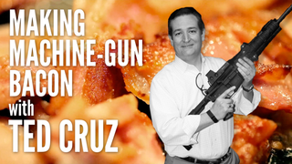 Ted Cruz Cooks Bacon On Machine Gun In Effort To Prove He Is Manly & Fun